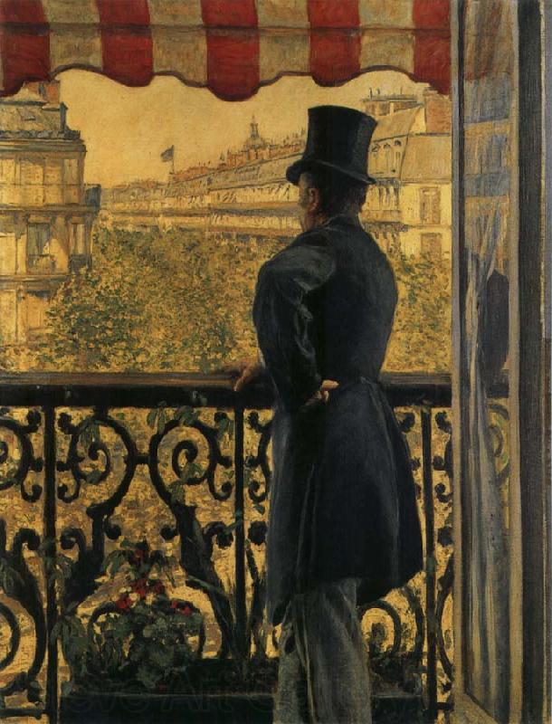 Gustave Caillebotte The view watched from  balcony Norge oil painting art